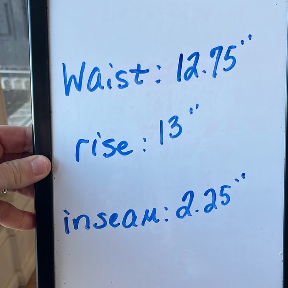 American Eagle Cotton Linen Blue Plaid Shorts Comfy Elastic Back Waist Womens S - Picture 9 of 9